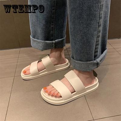 Sandalen und Hausschuhe mit dicker Sohle für Damen im Sommer, Ins Tide Net Red, modische Retro-Strandschuhe im Hong Kong-Stil im Harajuku-Stil