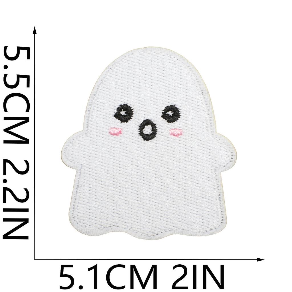 Ghost Embroidery Cloth Sticker Halloween Piao Ghost Patch Sticker Festive Atmosphere Dress Up Embroidery Label Pumpkin Spider Web