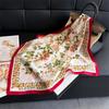 Women S Printed Silk Like Small Square Scarf For Summer Sun Protection