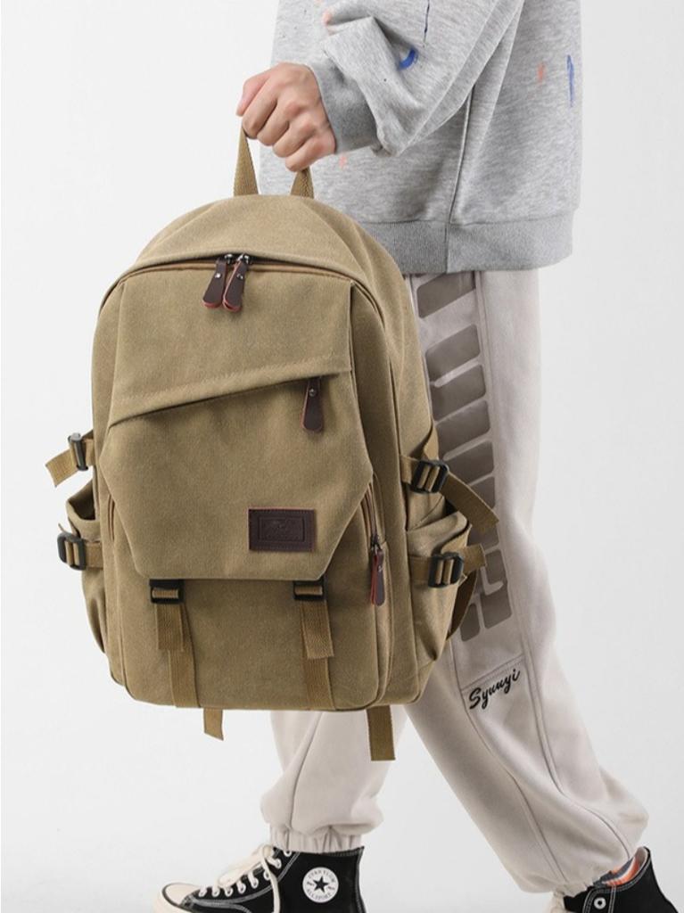 Men's Large Capacity Travel Backpack, Multi-Compartment Design, Adjustable Shoulder Straps, Versatile for Business & Commuting