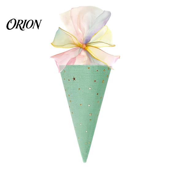 Personalized Candy Tube Ice Cream Cone Shaped Treat Bag for Kids, Triangle Fabric Holder Educational Encouragement Gift with Ribbon Bow Holiday,