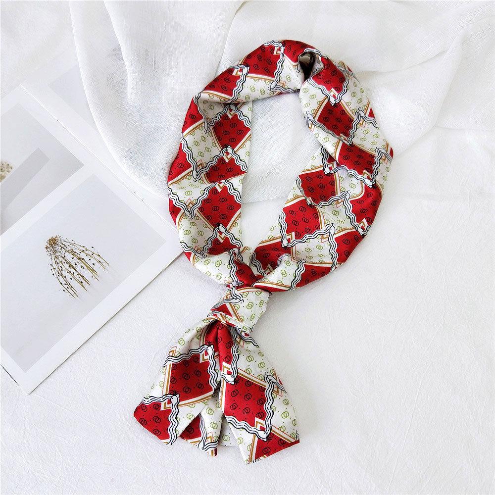 New Scarves Silk Scarves Women'S Spring And Autumn Season Long Decorative Professional Scarves Summer Thin Styles Paired With Shirts Stylish