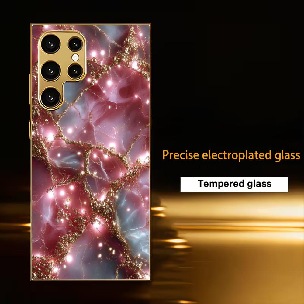 Bestseller model Luxurious PhoneCase Electroplated Glass PhoneCase for Samsung Galaxy S26 S25 S24 S23 S22 S21 FE,Ultra,Plus