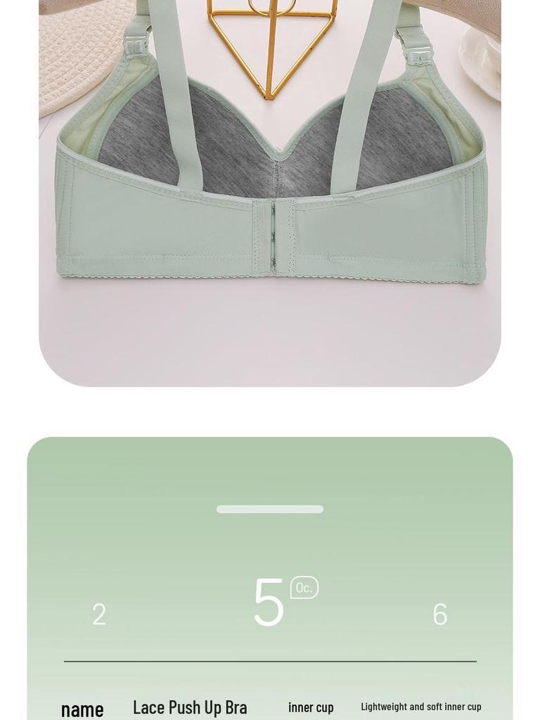 Plus Size No-Magnetic, No-Underwire Push-Up Side Support Anti-Sag Bra