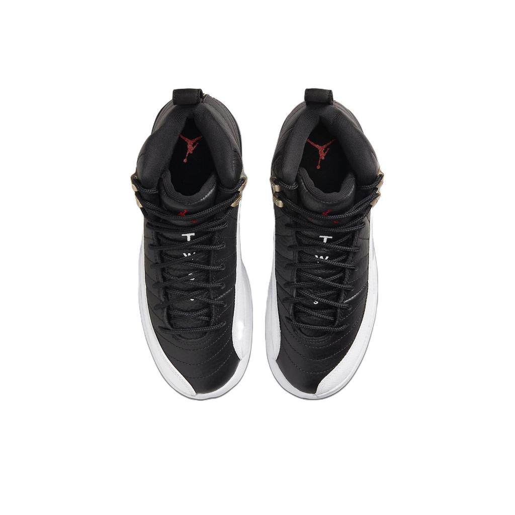 Air Jordan 12 Retro GS Playoff 2022 Kids Sneakers Black Varisty-Red White 153265-006