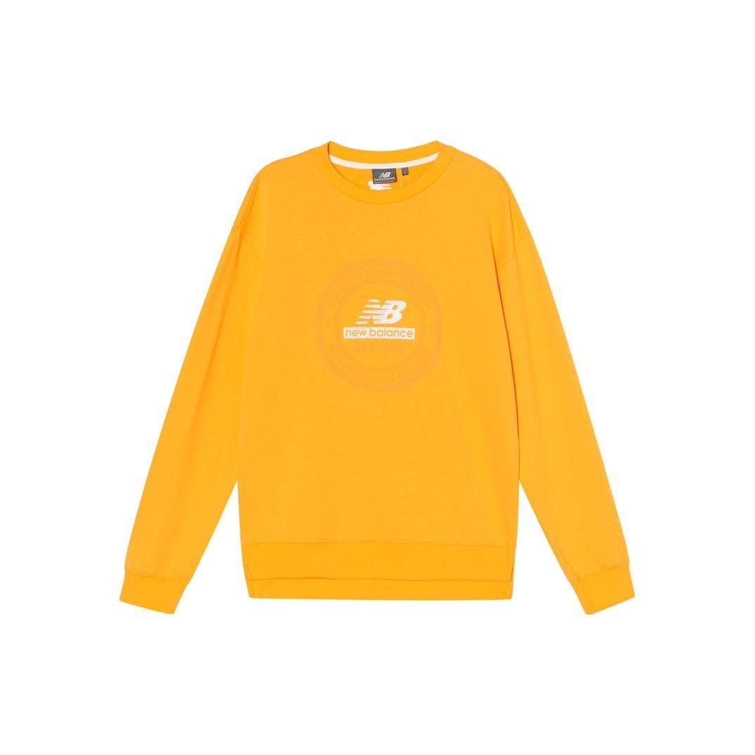 

Толстовка с круглым вырезом New Balance с принтом алфавита, топы унисекс, желтый NC933021-MUS