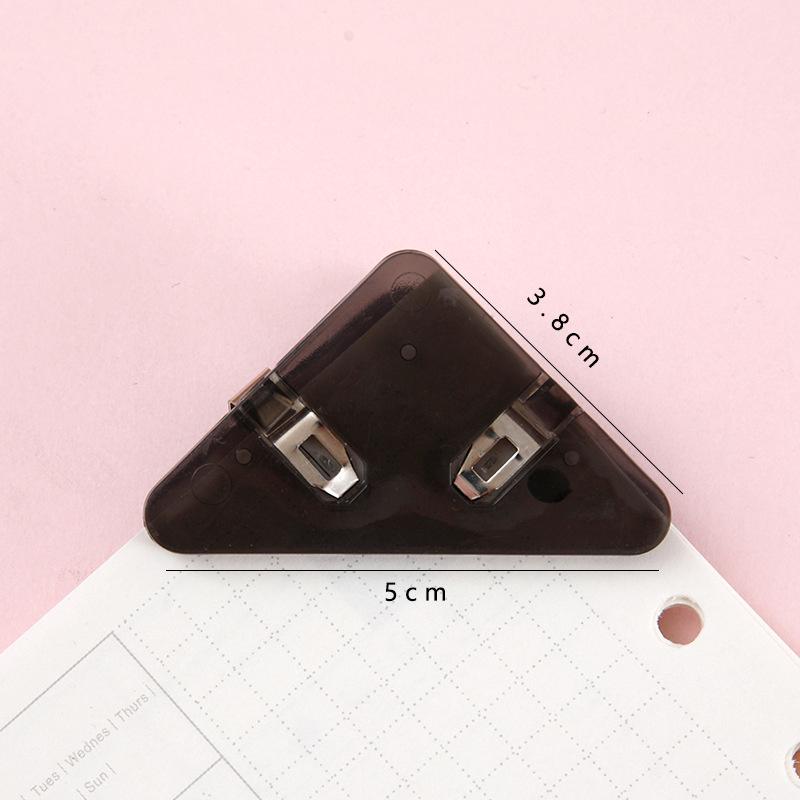 Triangle Book Page Corner Clips, Colored Transparent Triangle/Binder Clips For Organizing Papers Preventing Page Curling