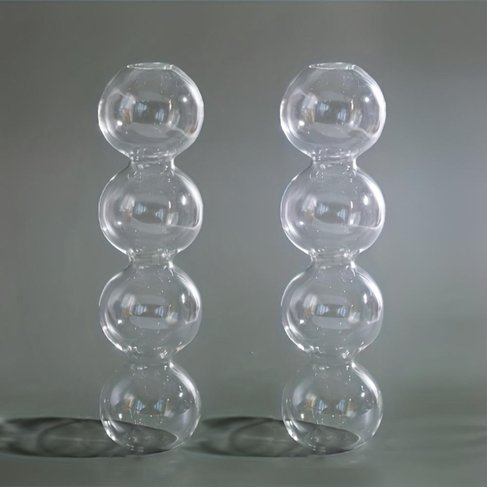 Clear Glass Bubble Hydroponic Vase Cute Style Unique Floral Vase Creative Globose Vase For Wedding Table Centerpieces Home Decor