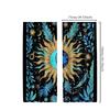 2pcs Astrology-Themed Blackout Curtains, Moon Phase & Feather Print, Polyester Drapes in Blue and Black, Bedroom Curtains|Moon P
