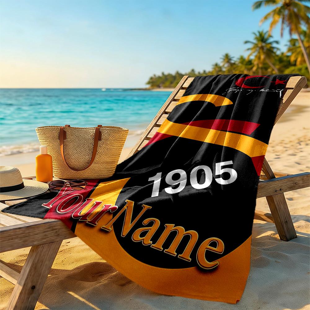 Galatasaray Customized Name Beach Towel Soft Durable Quick-Dry Portable for SwimmingBeachCamping Travel Beach AccessoriesGym