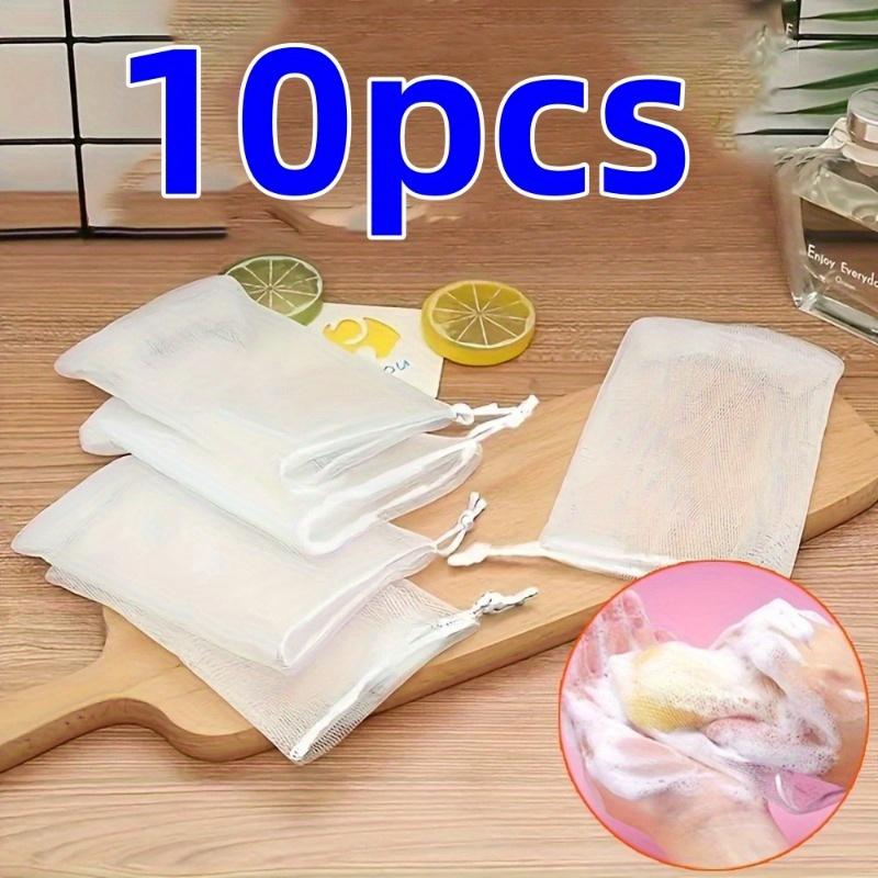 

10/20 шт. сетчатых мешочков для мыльной пены, сетчатые мешочки для мыла для умывания, сетчатые мешочки для мыла, мешочки для хранения со шнурком и стойкой