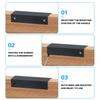 10pk 80mm Black Hidden Cabinet Handles - Invisible Drawer Pulls for Kitchen & Furniture
