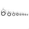 8pcs Saltwater Surf Fishing Rod Guide Tip Repair Kit Double Leg Guides Rings