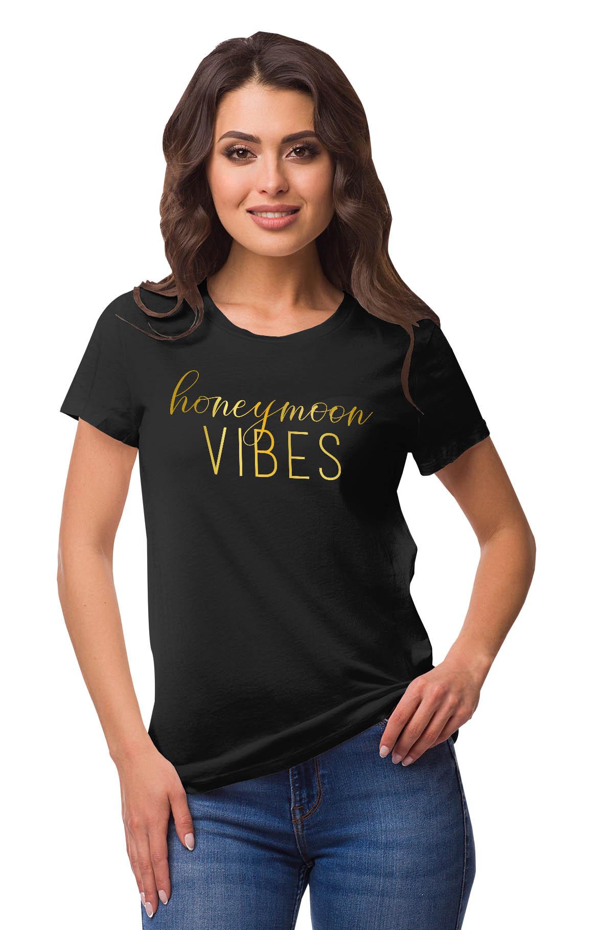 

Inkdotpot Honeymoon Vibes Shirt Bride Bachelorette Party Shirts Bridal T-Shirt Wedding XS червоний