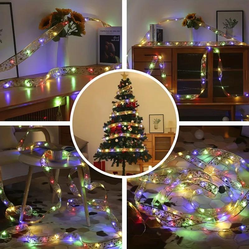 1/2/3/4/5M Weihnachtsdekorations-Lichterkette Weihnachtsbaum Hängend Weihnachtsbaum für Wand Party Heimdeko Neujahr 2025 Navidad