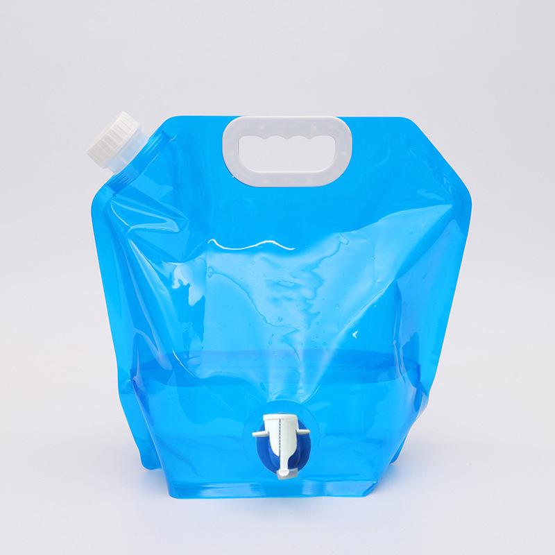 Portable Foldable Water Bag with Faucet, Large Capacity for Cycling, Travel, and Camping.