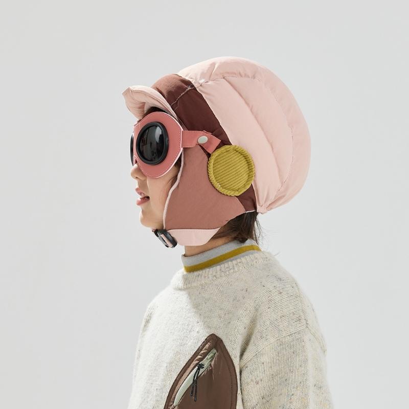 Adjustable Winter Pilot Cap With Goggles Ear Protections For Infants Soft Nylon Flight Hat For Role Play Costumes