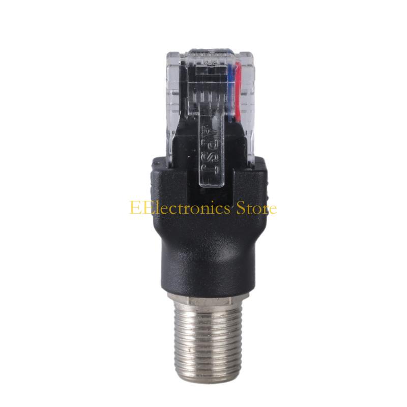 B03C F Female to RJ45 Male Coaxial Barrels Coupler Adapter RJ45 to RF Connectors Converters