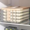 Stackable Dumpling Storage Box with Lid Food Preservation Crisper Container Case