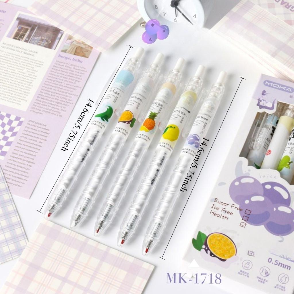 12 Pcs Lytwtw's Cute Sweet Strawberry Gel Pen 0.5mm Quick-dry Press Office Gift School Supplies Stationery Kawaii Funny Pens Back-to-school Gift