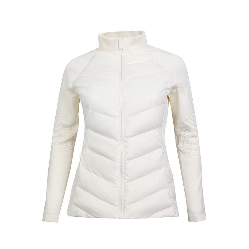 

Женская легкая короткая куртка из гусиного пуха - Приталенная, Универсальная, Высококачественное зимнее пальто для активного отдыха XL белый