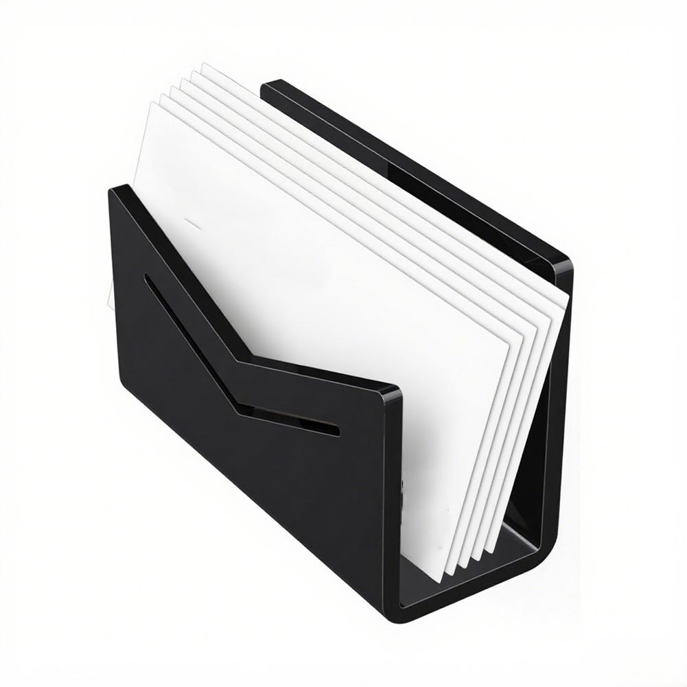 Акриловый органайзер для почты Черный Прозрачный Сортер для почты Держатель для писем Настольный органайзер для хранения Для дома Офиса