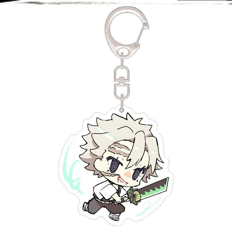 Keychain Pendant Anime Demon Slayer Kimetsu No Yaiba Kamado Tanjirou Double Sided HD Bag Pendant Gift For Fans Cosplay Props Jewelry Gift