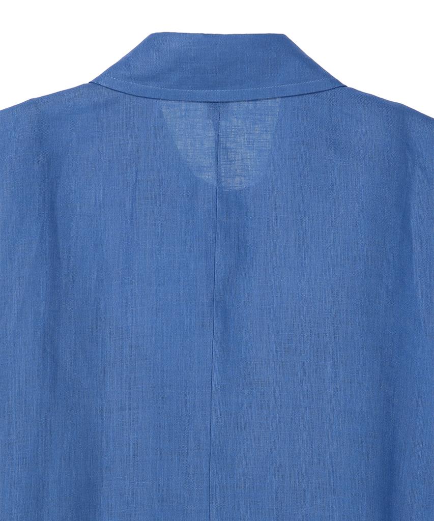 BROOKS BROTHERS Linen Belted Shirt Dress (Navy) (Bbdzwm7130Qes)