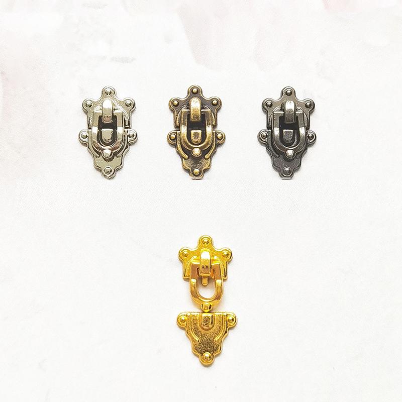 5pcs High Quality Mini Metal Crafts Lock 4 Colors DIY Manual Luggage Trunk Lock Doll Accessories