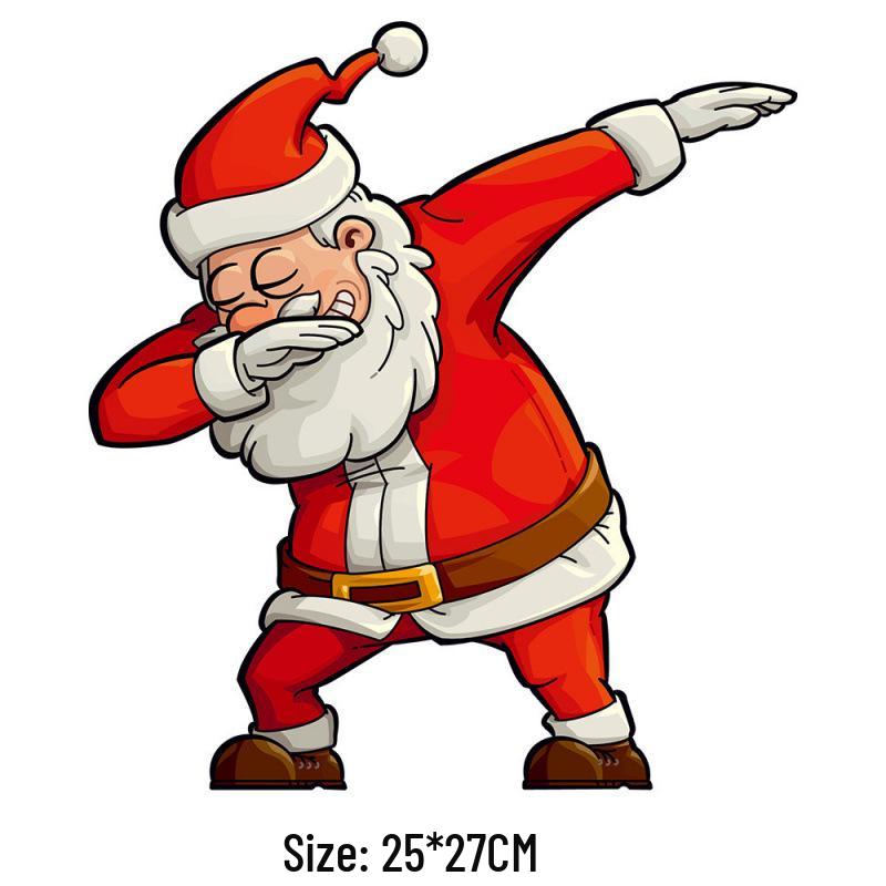Santa Claus Gesture Trendy Fuel Tank Cap Car & Window Christmas Decoration Sticker