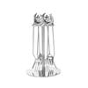 6Pcs Stainless Steel Star Moon Dessert Spoon Fork Set Gold Silver Coffee Stirring Spoon Forks Coffee Bar Kitchen Accessories