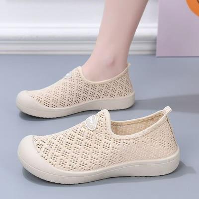 Scarpe Sportive Casual Estive da Donna in Rete Suola Morbida Antiscivolo Traspiranti Leggere Slip-On Punta Tonda Suola Piatta Scarpe da Passeggio