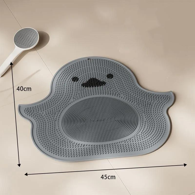 WTEMPO Silicone Duck Foot Rubbing Bathroom Non Slip Pad Rubbing Back Massage Pad Rubbing Bath Foot Washing Artifact Bathroom Duck Floor Mat