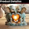 1 Piece of Elephant and Heart-shaped Home Decoration Ornament, Suitable for Living Room Decoration. It's a Gift for Family