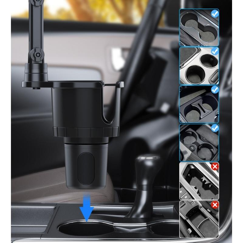 Universal Car Cup Holder Phone Device Stand With Variable Height For 4.7-12.9inch Units With Water Container