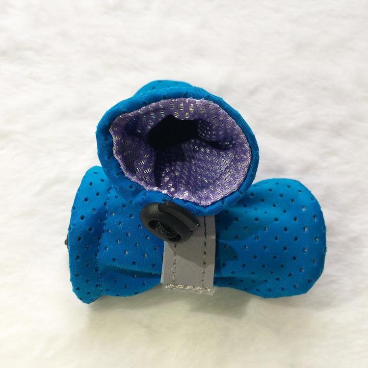 4 piezas Suministros de verano para mascotas Perro mascota Zapatos para perro Transpirables Resistentes al desgaste Antideslizantes Zapatos de suela blanda No les encanta que se caigan los zapatos
