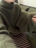 Women's 2025 Wool Turtleneck Sweater - Thick, Plush Fleece, High Neck Base Layer for Autumn & Winter