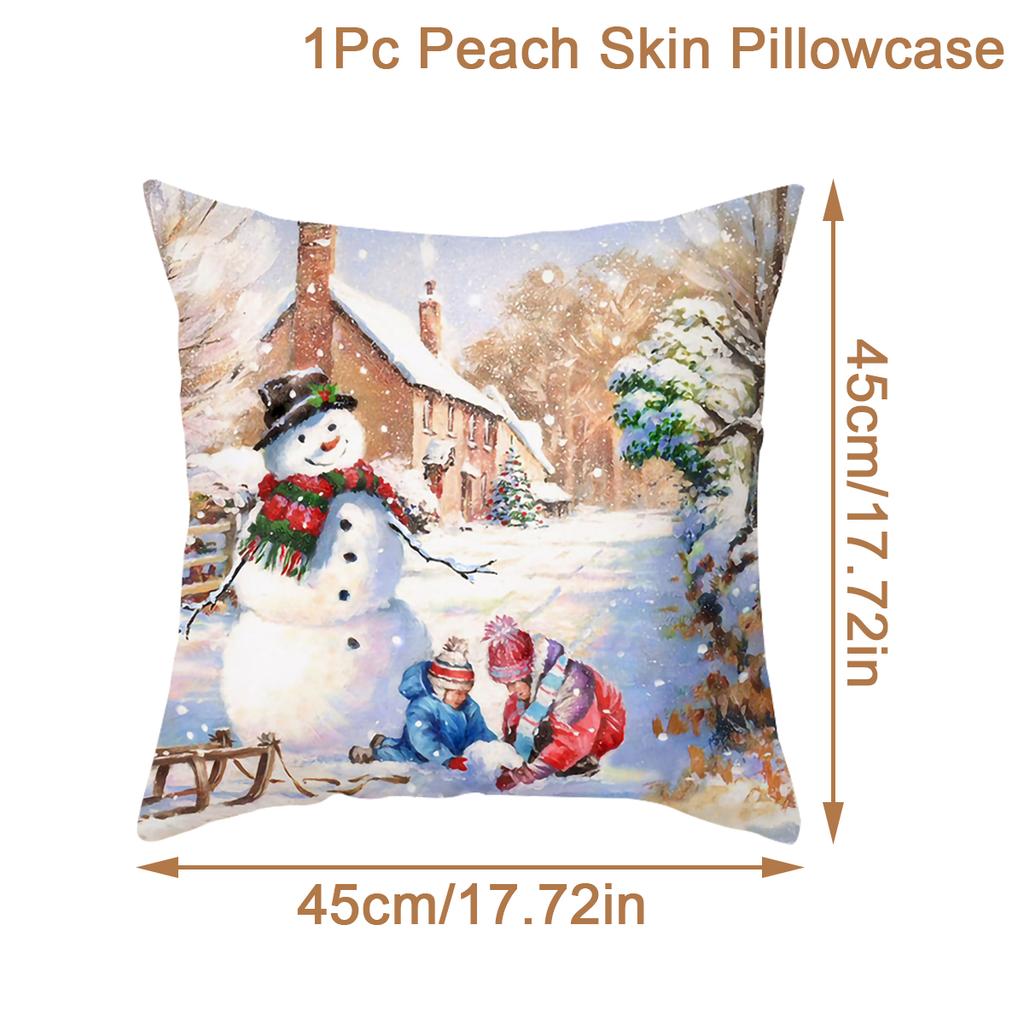 Merry Christmas Cushion Cover Christmas Decorations for Home 2025 Christmas Ornaments Xmas Navidad Gifts Happy New Year 2026