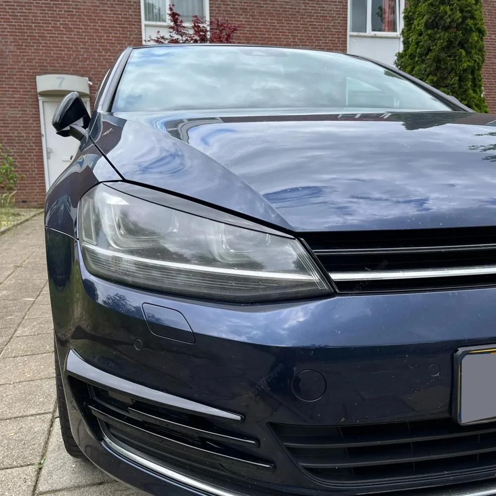 Auto Scheinwerfer Zierleiste Lampe Augenbraue Scheinwerferabdeckung Karosseriebausätze Zierleiste Dekoration Für VW Golf 7 7.5 MK7 MK7.5 GTI R GTE GTD 2013-2020