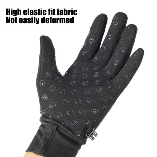 1 par de guantes de ciclismo de invierno cálidos con pantalla táctil, antideslizantes, resistentes al viento, impermeables, para clima frío, para hombres, para exteriores, para montar en motocicleta, para nieve y esquí
