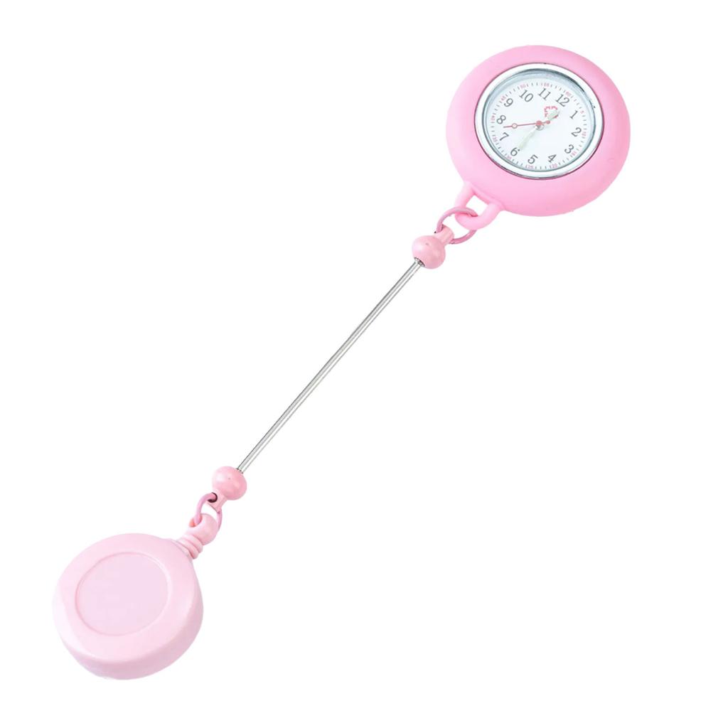 Korálkový držák na odznak s klipem na opasek zatahovací naviják na odznak se svítícími hodinkami pro sestru, lékaře, studenta, učitele