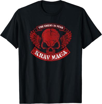 NEU LIMITIERT Krav Maga Geschenk Statement - Der Feind ist Angst T-Shirt Oberteile