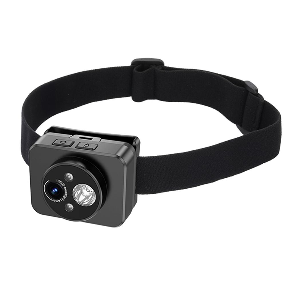 Night Sights Sports Recorder 1080P Head Mounted Camera Headlamp Camera for Adventurou Activity Photography Recording