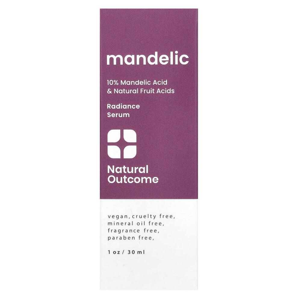 Natural Outcome, Mandelsäure, Strahlendes Serum, Duftstofffrei, 1 Unze (30 ml)