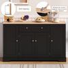 Multifunctional Kitchen Buffet – 138 Cm Sideboard with Drawer, Shelf Doors & Adjustable Shelves – Modern Design, Anti-Tip, for Living Room & Bedroom