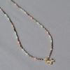 Colorful Unicorn Pendant Necklace with Imitation Pearls & Genuine Stone Beads, Inspired by Japanese & Korean Niche Design