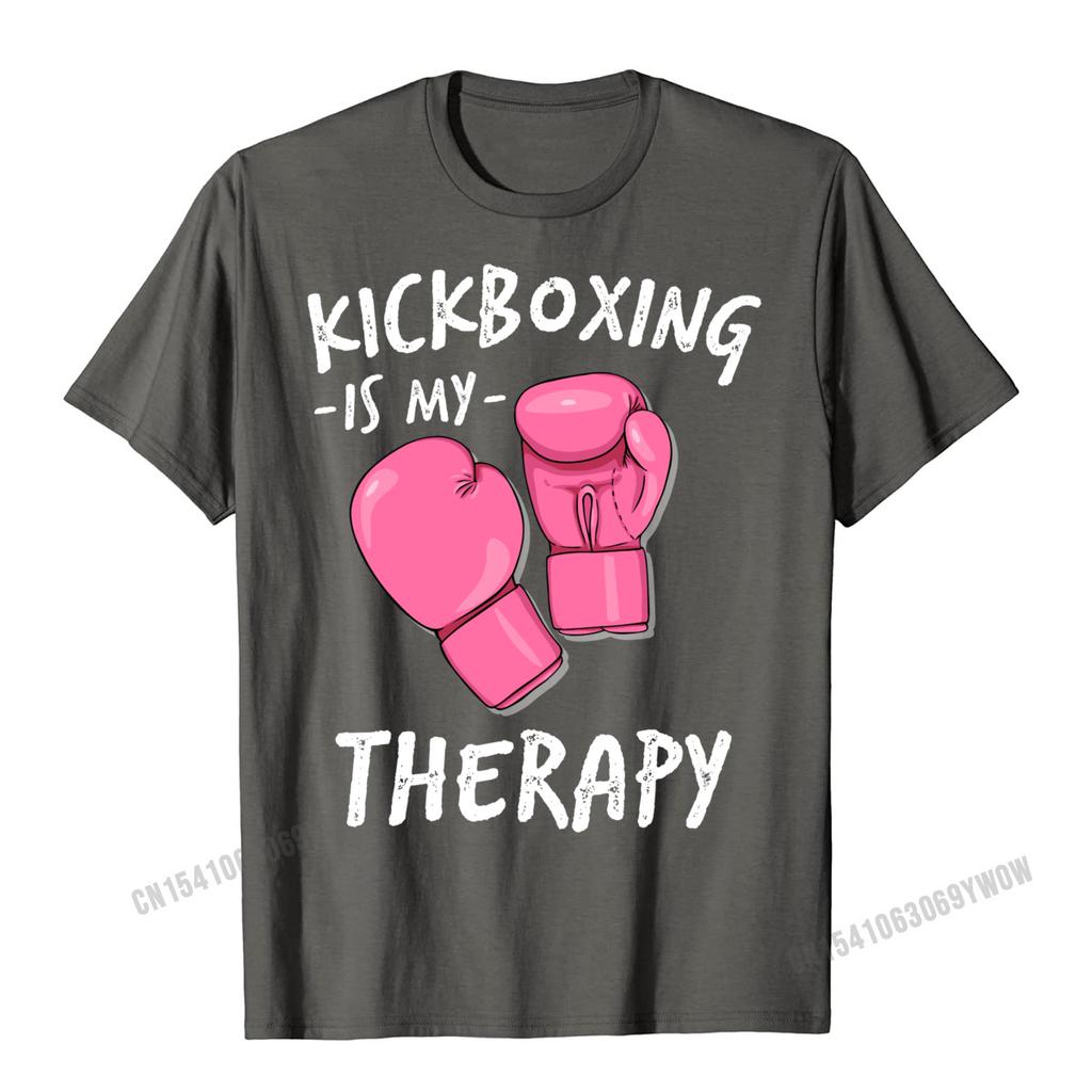 Kickboxing Is My Therapy Sweater Womens Hoodie Boxing Gift Unisex Tops Tees For Unisex Cotton Top T-Shirts Normal High Quality
