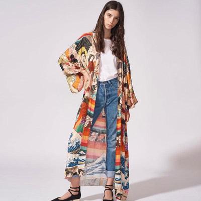 European & American Loose Long Beach Cardigan - Sun Protection Bikini Cover-Up Swimsuit Outerwear