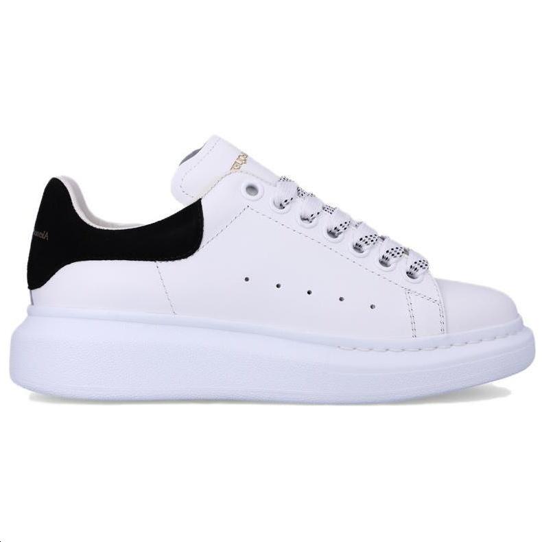 (WMNS) Alexander McQueen Oversized Sneaker 'White Black Suede' Women's 553770WHGP79061
