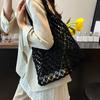 and-Woven Bag Women Handmade Hollow Handbag Female Shoulder Bag Big Capacity Summer Casual Travel Beach Tote Purse